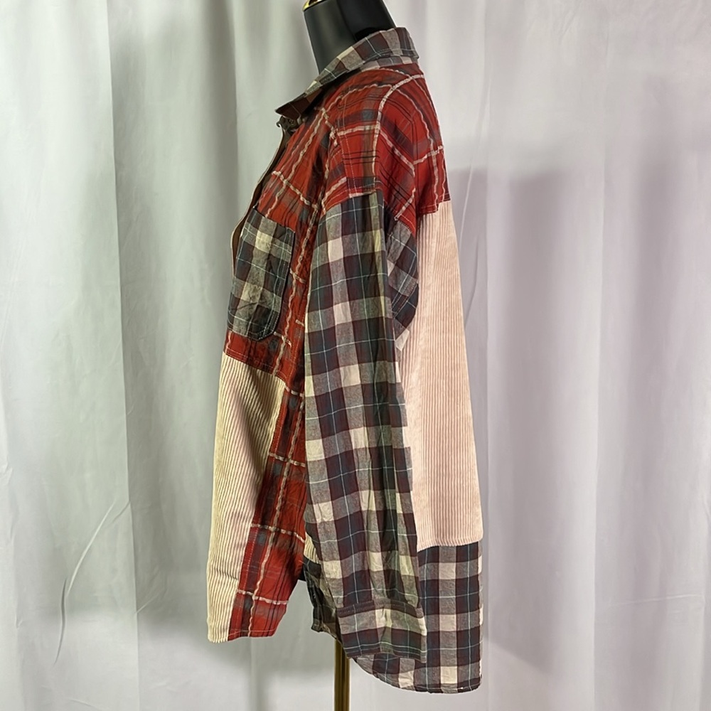 Ee:Some Multicolor Patchwork Plaid & Corduroy Mix… - image 2